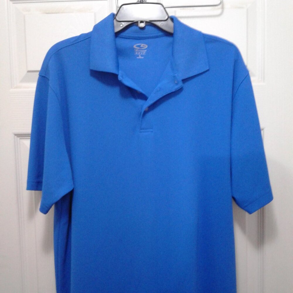 Champion Golf Large Blue Short Sleeve Golf Shirt
